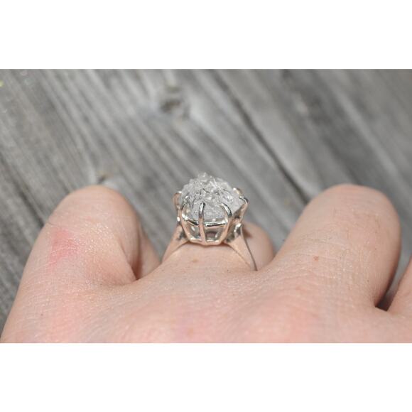 alternative raw diamond engagement rings, raw crystal size 4 5 6 7 8 8 9 10 11 - Picture 5 of 5